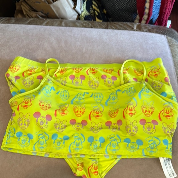 Disney Other - Disney Yellow and Blue Bikini with Playful Print